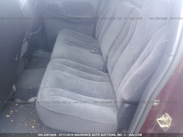 1B7GG2AN2YS754873 - 2000 DODGE DAKOTA QUAD MAROON photo 8