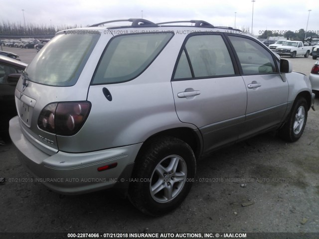 JT6GF10U5Y0080663 - 2000 LEXUS RX 300 SILVER photo 4