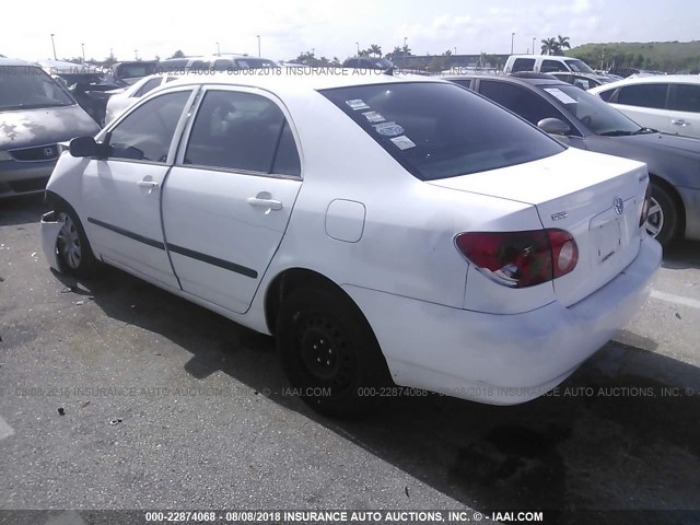 JTDBR32E642040392 - 2004 TOYOTA COROLLA CE/LE WHITE photo 3