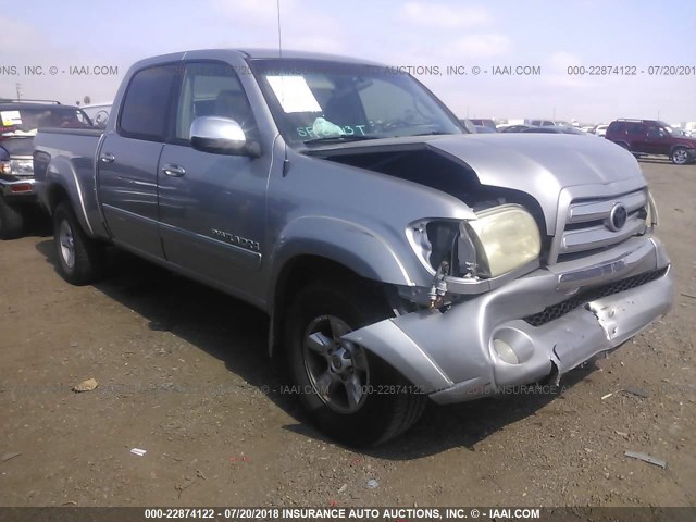 5TBET341X5S488811 - 2005 TOYOTA TUNDRA DOUBLE CAB SR5 SILVER photo 1