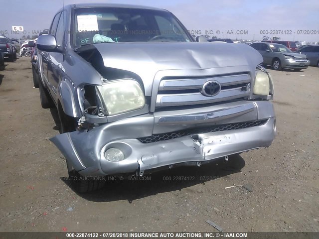 5TBET341X5S488811 - 2005 TOYOTA TUNDRA DOUBLE CAB SR5 SILVER photo 6