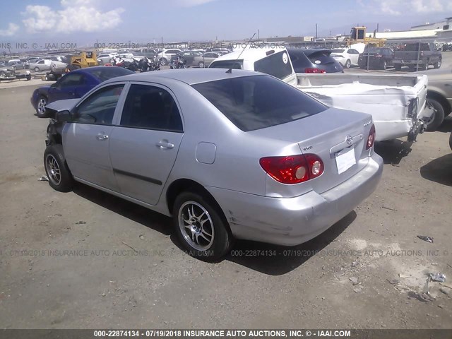 JTDBR32E652066976 - 2005 TOYOTA COROLLA CE/LE SILVER photo 3