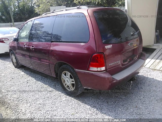 2FMZA52274BA83992 - 2004 FORD FREESTAR SEL RED photo 3