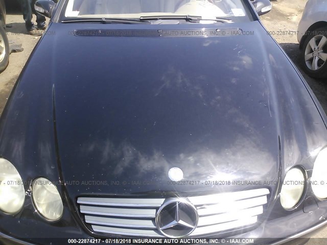 WDBPJ75J85A043927 - 2005 MERCEDES-BENZ CL 500 BLACK photo 10