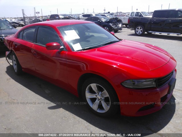 2C3CDXHG8HH524181 - 2017 DODGE CHARGER SXT RED photo 1