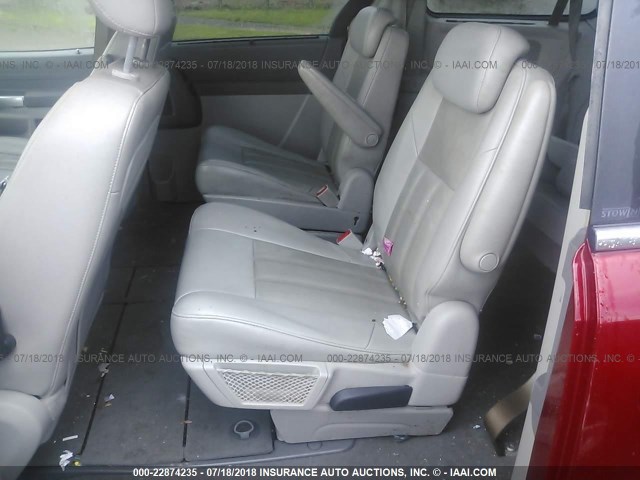 2A8HR54P48R600446 - 2008 CHRYSLER TOWN & COUNTRY TOURING RED photo 8
