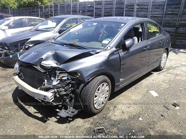 2HGFA16369H330931 - 2009 HONDA CIVIC VP GRAY photo 2