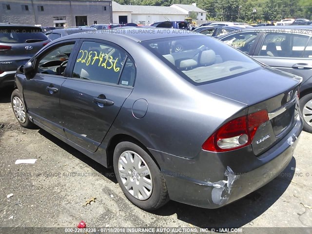 2HGFA16369H330931 - 2009 HONDA CIVIC VP GRAY photo 3