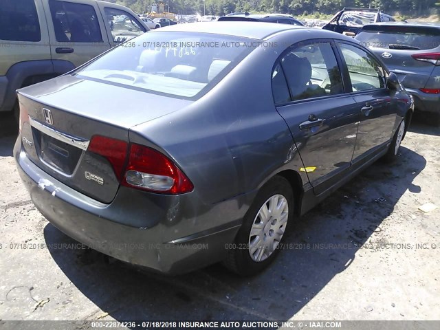 2HGFA16369H330931 - 2009 HONDA CIVIC VP GRAY photo 4