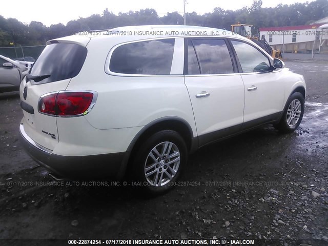 5GAER13D79J219353 - 2009 BUICK ENCLAVE CX WHITE photo 4