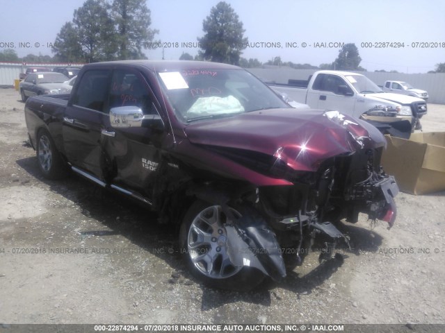 1C6RR6PT6HS864185 - 2017 RAM 1500 LONGHORN MAROON photo 1