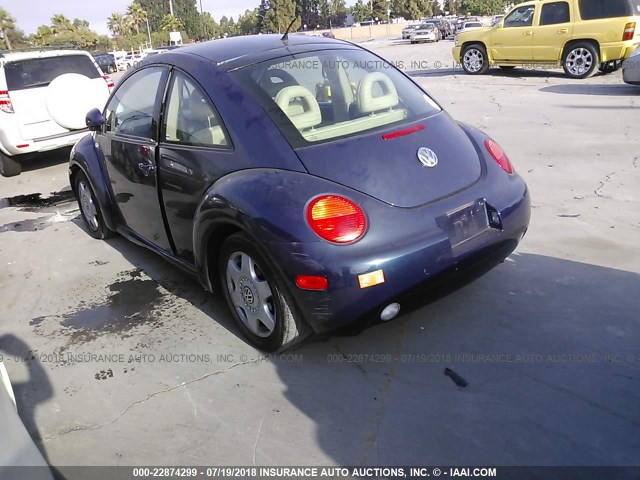 3VWDD21C8YM443707 - 2000 VOLKSWAGEN NEW BEETLE GLX 蓝色 照片 3