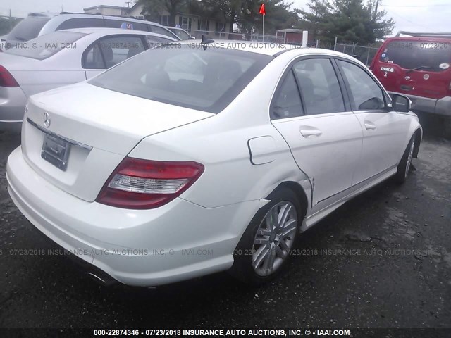 WDDGF54X29R071376 - 2009 MERCEDES-BENZ C 300 WHITE photo 6