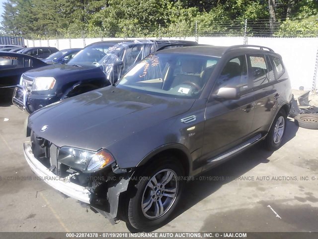 WBXPA93494WC33544 - 2004 BMW X3 3.0I BROWN photo 2