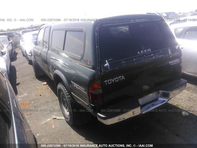 4TASN92N4XZ497451 - 1999 TOYOTA TACOMA XTRACAB PRERUNNER მწვანე ფოტო 3