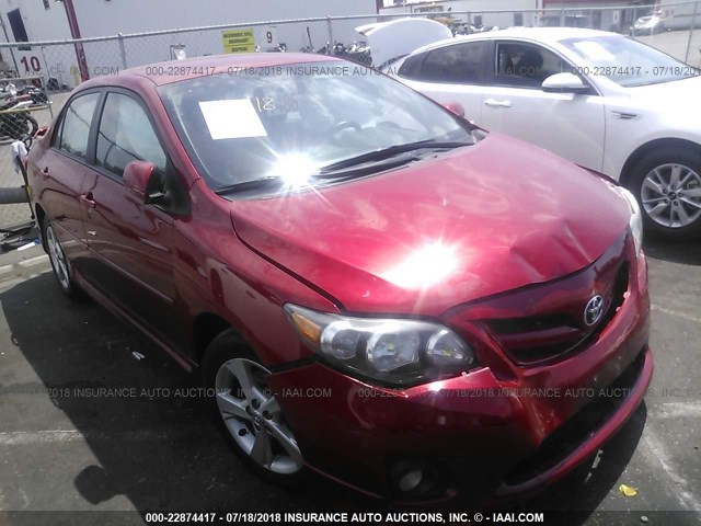 5YFBU4EE6DP093031 - 2013 TOYOTA COROLLA S/LE RED photo 1