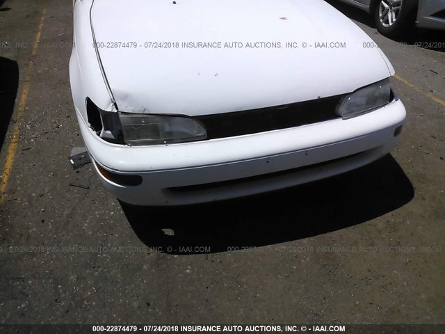 1NXAE09B5RZ181852 - 1994 TOYOTA COROLLA LE/DX WHITE photo 6