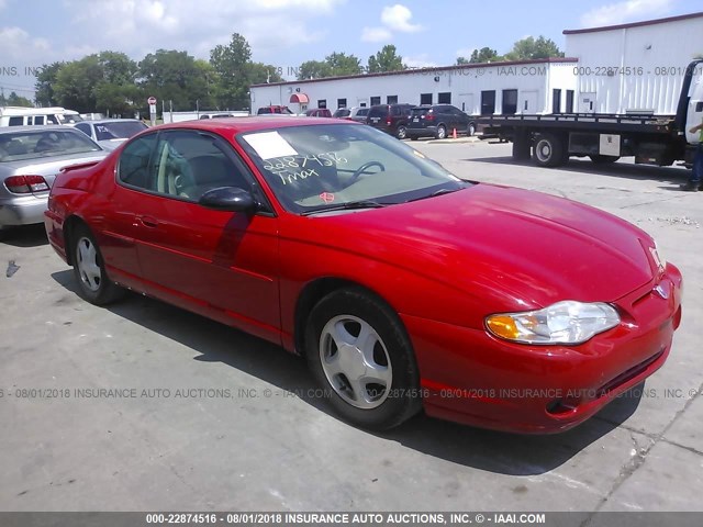 2G1WX12K649234013 - 2004 CHEVROLET MONTE CARLO SS წითელი ფოტო 1