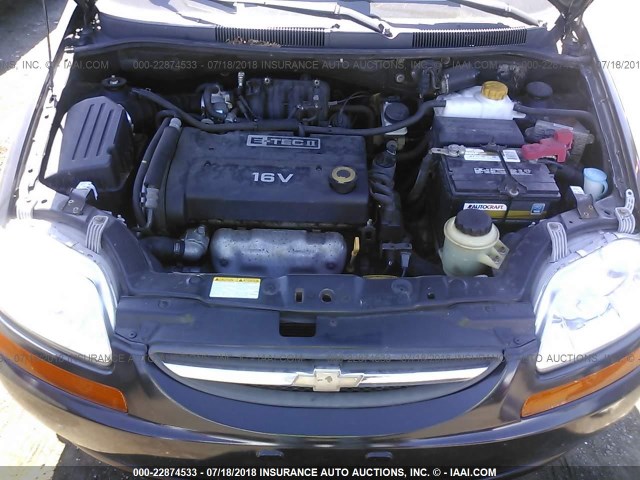 KL1TD666X8B184449 - 2008 CHEVROLET AVEO LS BLACK photo 10