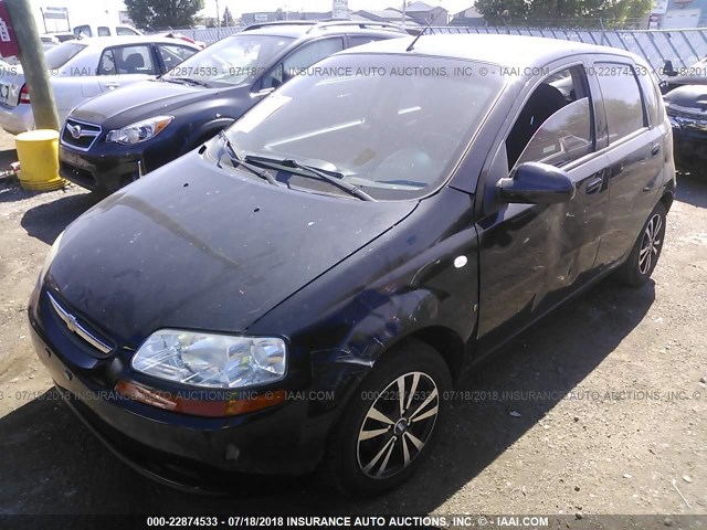 KL1TD666X8B184449 - 2008 CHEVROLET AVEO LS BLACK photo 2