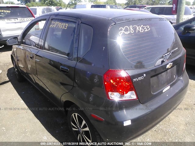 KL1TD666X8B184449 - 2008 CHEVROLET AVEO LS BLACK photo 3