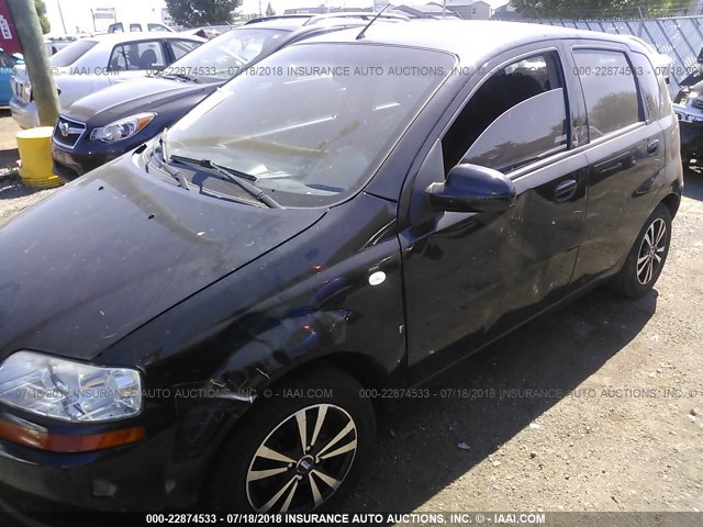 KL1TD666X8B184449 - 2008 CHEVROLET AVEO LS BLACK photo 6