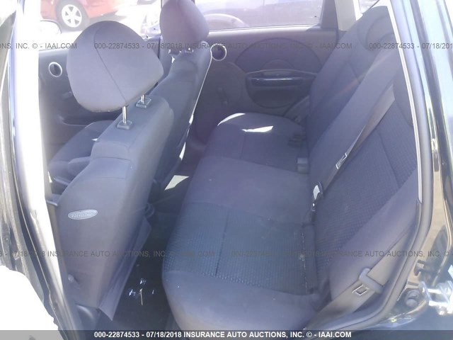KL1TD666X8B184449 - 2008 CHEVROLET AVEO LS BLACK photo 8