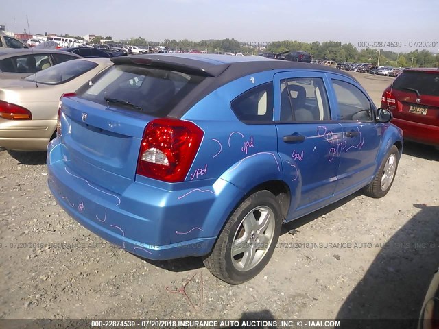 1B3HB28B18D662013 - 2008 DODGE CALIBER BLUE photo 4