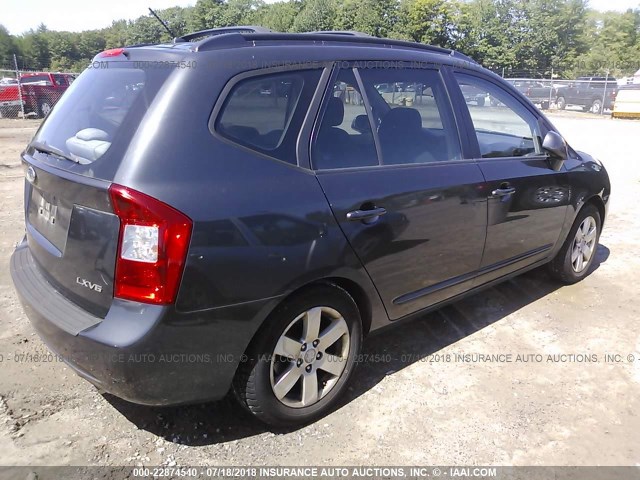 KNAFG526677086062 - 2007 KIA RONDO LX/EX GRAY photo 4