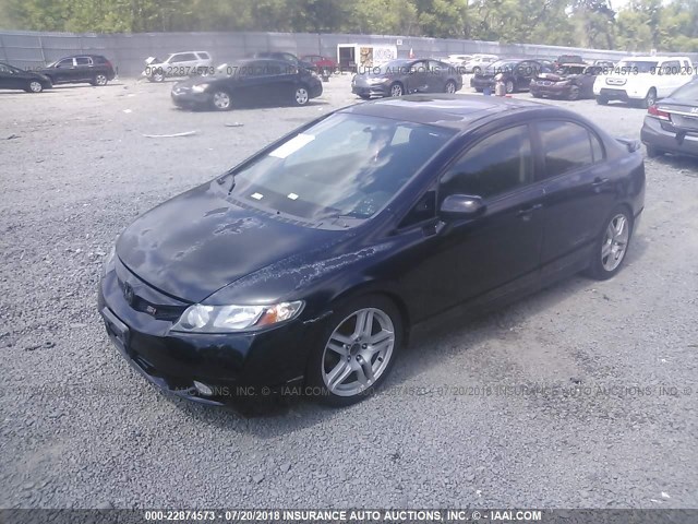 2HGFA55579H701640 - 2009 HONDA CIVIC SI BLACK photo 2