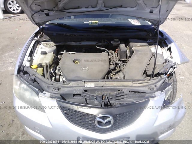 JM1BK32FX61468312 - 2006 MAZDA 3 I SILVER photo 10