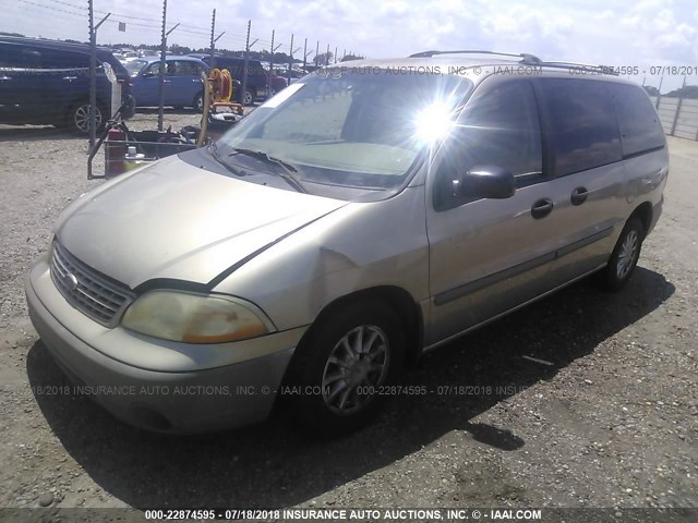 2FMZA51411BA56575 - 2001 FORD WINDSTAR LX GOLD photo 2