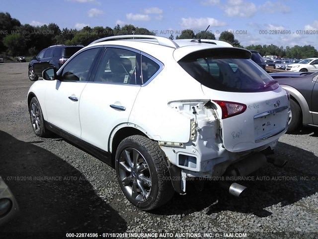 JN1AJ0HR8BM855290 - 2011 INFINITI EX35 JOURNEY WHITE photo 3