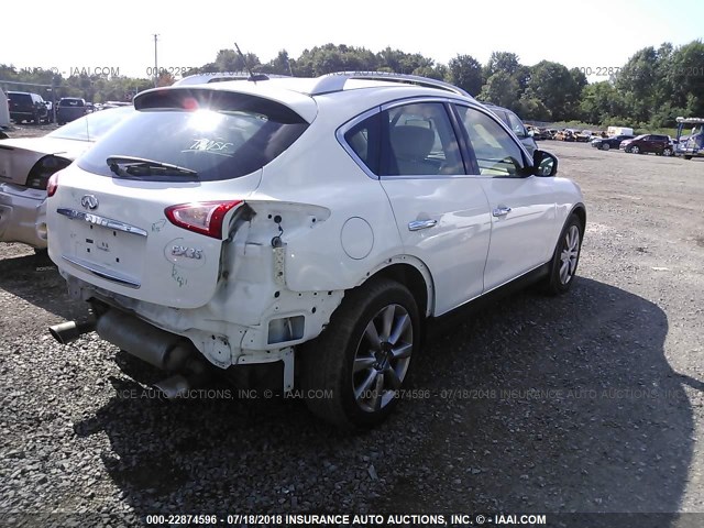 JN1AJ0HR8BM855290 - 2011 INFINITI EX35 JOURNEY WHITE photo 4