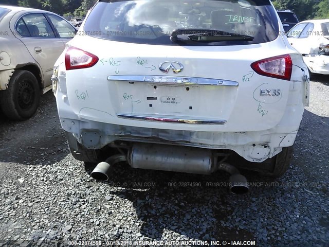 JN1AJ0HR8BM855290 - 2011 INFINITI EX35 JOURNEY WHITE photo 6