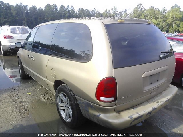 2B4GP44G5YR616476 - 2000 DODGE GRAND CARAVAN SE/SPORT GOLD photo 3