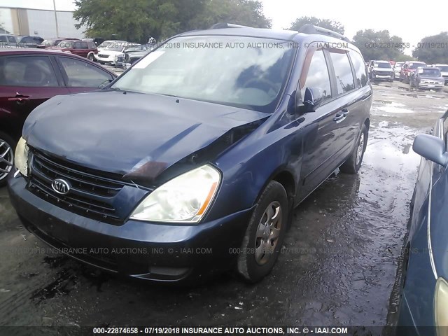 KNDMB233196278302 - 2009 KIA SEDONA EX/LX BLUE photo 2