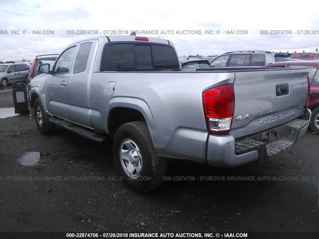 5TFSX5EN4HX050621 - 2017 TOYOTA TACOMA ACCESS CAB/SR/SR5 SILVER photo 3