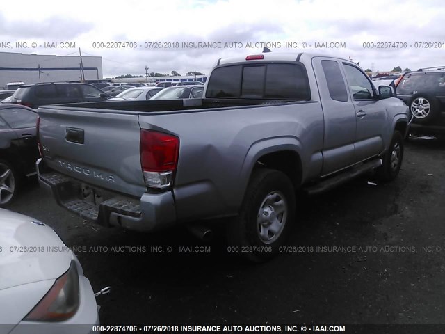 5TFSX5EN4HX050621 - 2017 TOYOTA TACOMA ACCESS CAB/SR/SR5 SILVER photo 4