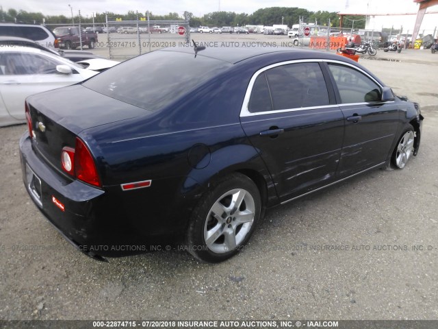 1G1ZC5EB1AF267385 - 2010 CHEVROLET MALIBU 1LT 深蓝色 照片 4