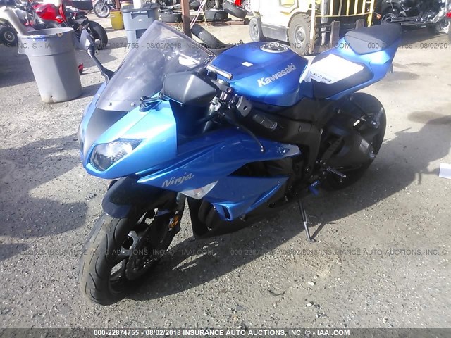 JKAZX4R179A009897 - 2009 KAWASAKI ZX600 R BLUE photo 2