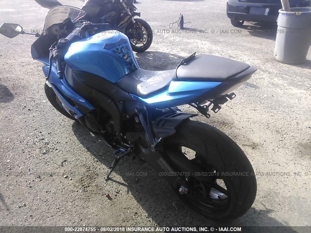 JKAZX4R179A009897 - 2009 KAWASAKI ZX600 R BLUE photo 3