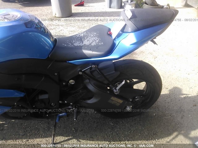 JKAZX4R179A009897 - 2009 KAWASAKI ZX600 R BLUE photo 6