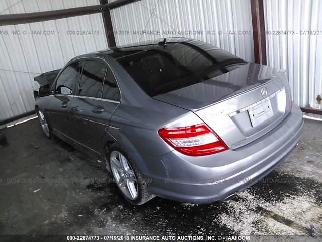 WDDGF56X58F132278 - 2008 MERCEDES-BENZ C 350 GRAY photo 3