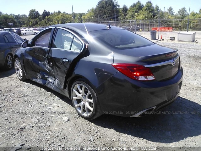 2G4GV5GV3D9187871 - 2013 BUICK REGAL GS BLACK photo 3