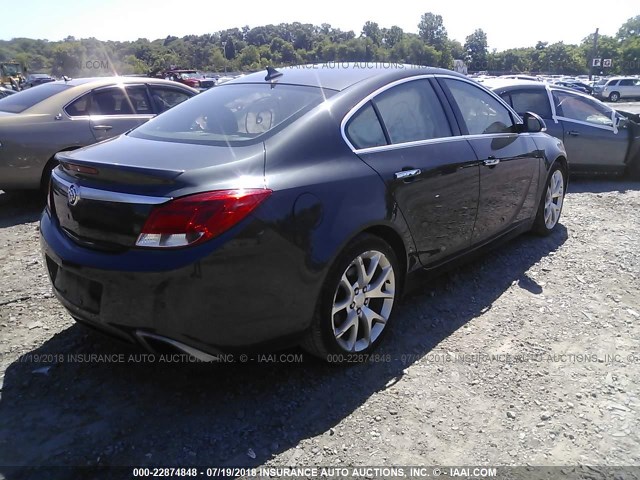 2G4GV5GV3D9187871 - 2013 BUICK REGAL GS BLACK photo 4