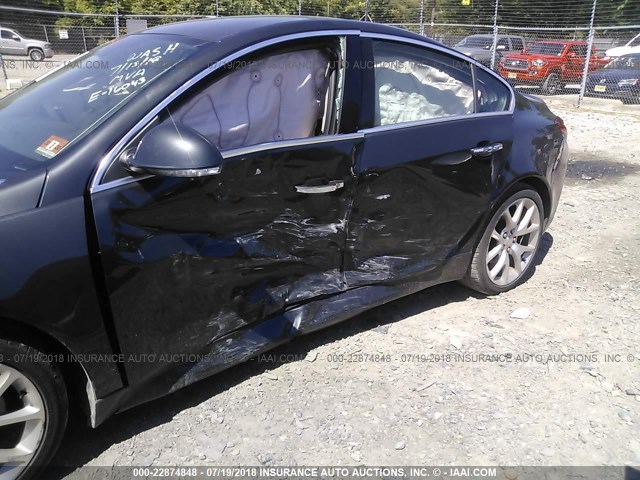 2G4GV5GV3D9187871 - 2013 BUICK REGAL GS BLACK photo 6