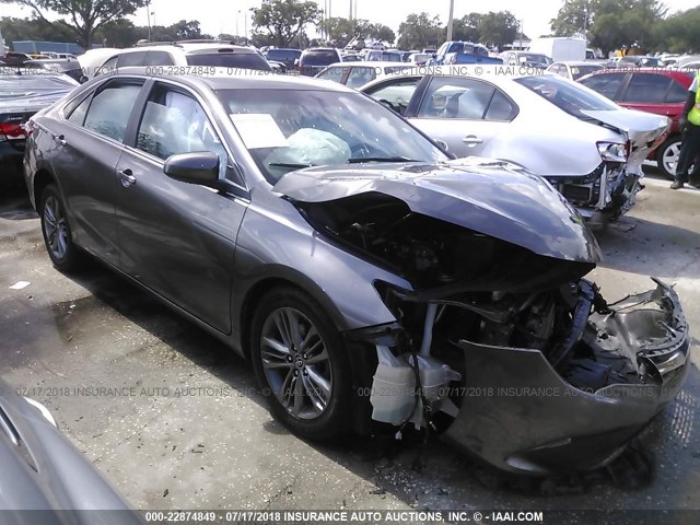 4T1BF1FK5GU537614 - 2016 TOYOTA CAMRY LE/XLE/SE/XSE GRAY photo 1