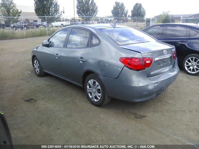 KMHDU4AD6AU836397 - 2010 HYUNDAI ELANTRA BLUE/GLS/SE GRAY photo 3