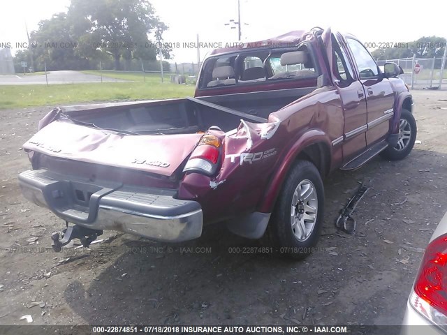 5TBBT4815YS028172 - 2000 TOYOTA TUNDRA ACCESS CAB LIMITED RED photo 4